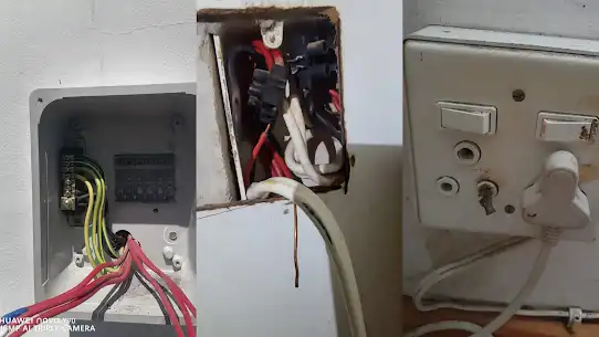 Electrician at work in Kreupelbosch